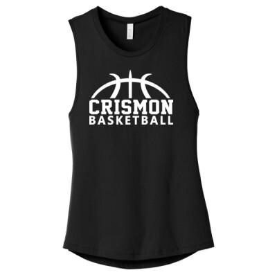 Ladies Crismon Basketball Jersey Muscle Tank Thumbnail